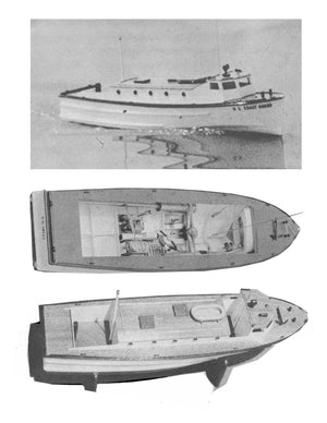 full size printed plans scale 1:16 u.s.c.g. coastguard picket boat suitable for radio control