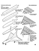 full size printed plan semi-scale 1:20 convair xf‑92a jetex  150, 200 & 350 or convert to ducted fan