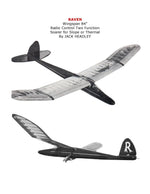 full size printed plan soarer for slope or thermal w/s 84” for radio control "raven"