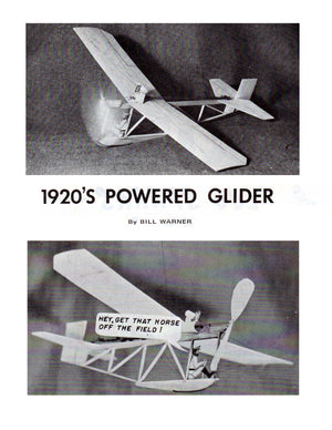 full size printed plans peanut scale 1920's powered glider ton of fun for peanuts with this simple, rugged model
