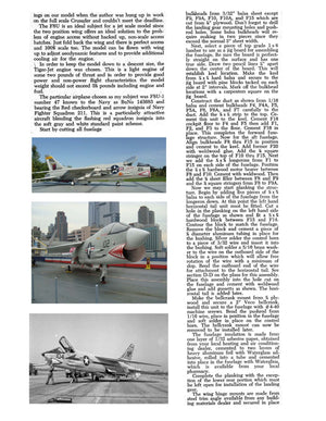 full size printed plan scale 1/16 chance vought crusader f8u  tigerjet or convert to ducted fan