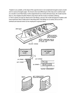 full size printed 1:48 denny type steam gunboat plan & article suitable for radio control