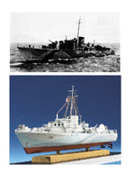 full size printed 1:48 denny type steam gunboat plan & article suitable for radio control