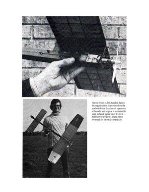 full size printed plan vintage 1975  1/2a free flight doubloon  straightforward design
