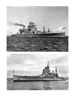 full size printed 1:192 scale drawing  british battleship h.m.s. duke of york with article