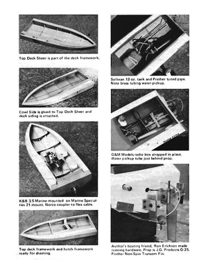 full size plans l 31”  b 11” .21  for radio control deep vee racing boat dunlap 3.5 vee