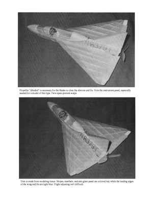 full size printed scale peanut plans dean delt-air 250 model proved to be a very stable flier