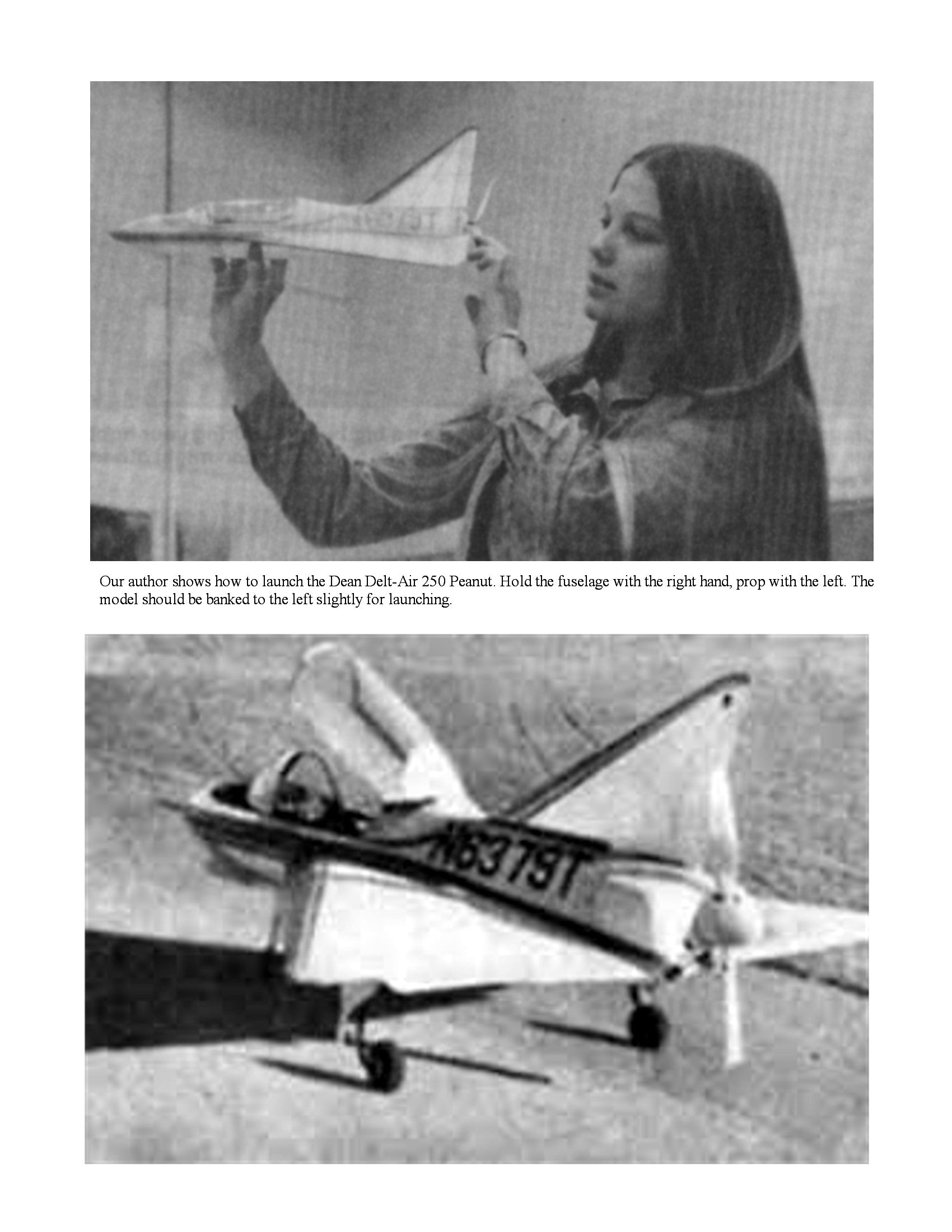 full size printed scale peanut plans dean delt-air 250 model proved to be a very stable flier