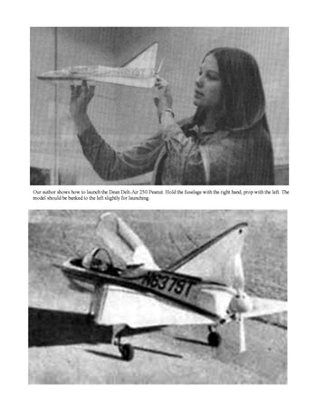 full size printed scale peanut plans dean delt-air 250 model proved to be a very stable flier