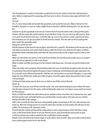 full size printed plans to build brigitte steam launch and pop-pop engine