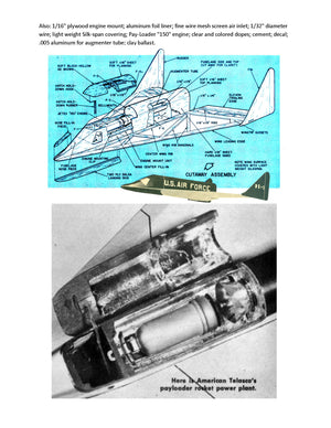 full size printed plan vintage 1962 rocket powered  dyna-soar  usaf space glider ...