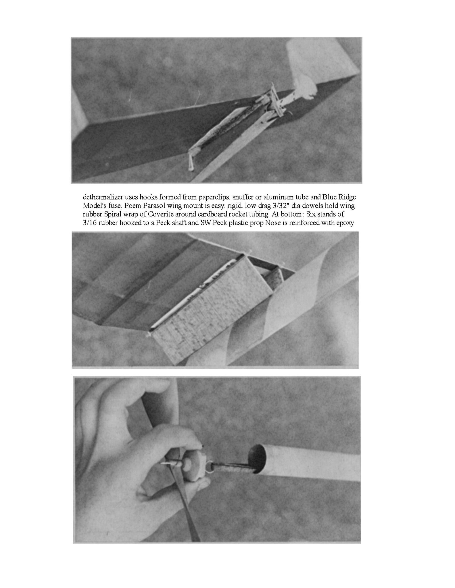 full size printed model freeflight airplane plan & build notes for ez p 30
