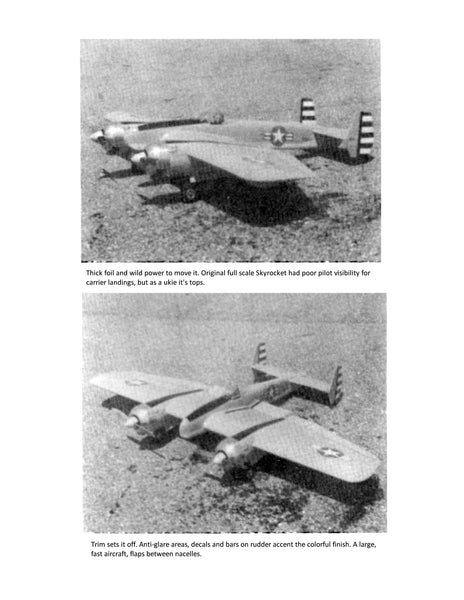 Full size Printed Plans Vintage 1964 CONTROL LINE STUNT 2-.35 F5F-1