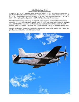 full size printed plans scale 1:16  control line f 82 twin mustang good twin engine model