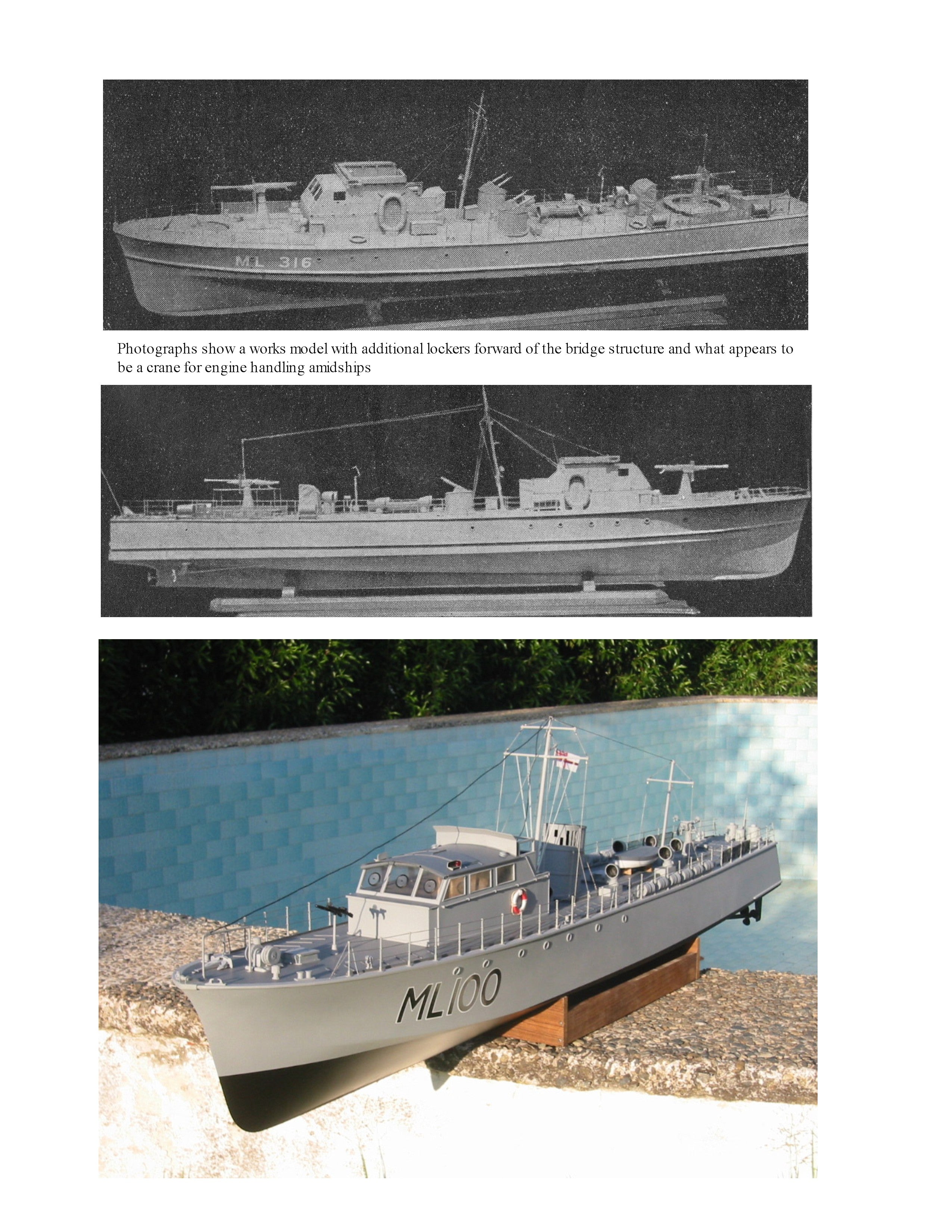 full size printed plans to build a scale 1/2 = 1ft  (1/24) lo.a. 55"  fairmile  type chine boat