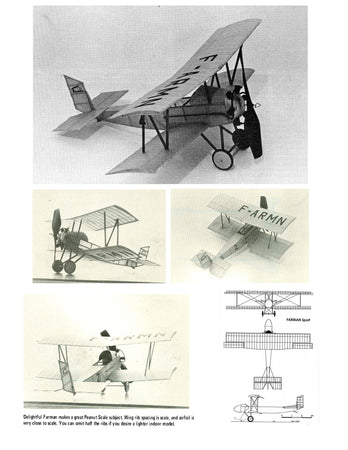 full size printed peanut scale plans farman sport flies as good as it looks.