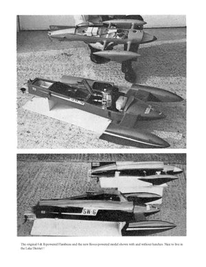 full size printed plan  44" hydroplane flambeau suitable for radio control