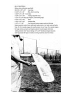 full size printed plan & building notes  two sizes fai combat *flipper* wingspan 40" -engine .19 to .23  wingspan 44" -engine .35