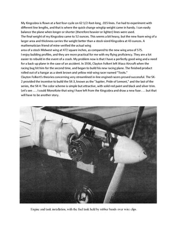 full size printed plans vintage 1978 profile scale stunt control‑liner not a kit or model  flying red horse  flys very well..