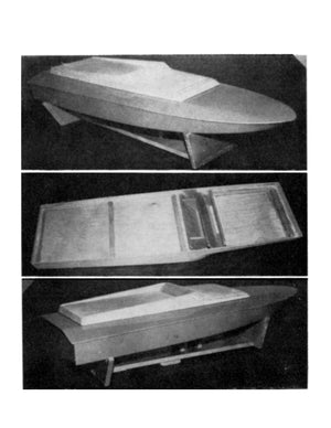 full size printed plan semi-scale off shore powerboat for radio control