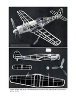 full size printed plan and building notes focke-wulf 190d9 scale 1:24 (1/2”=1ft)  wingspan 17 3/16”  power rubber