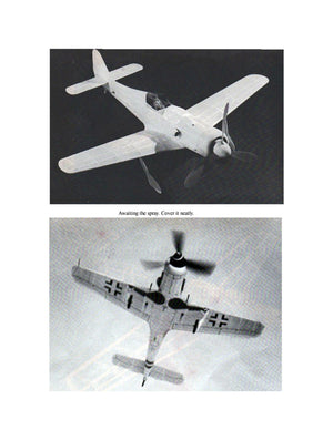 full size printed plan and building notes focke-wulf 190d9 scale 1:24 (1/2”=1ft)  wingspan 17 3/16”  power rubber