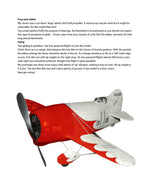 full size printed plan gee bee scale 1/12  wingspan 21”  power rubber