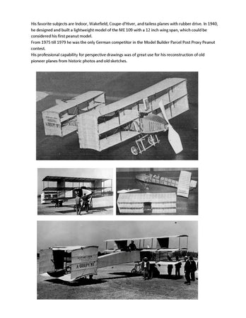 full size printed plans peanut scale "goupy no1" you'll have a rare and flyable conversation piece!