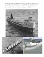 great lakes freighter 1:10 scale 45" full size printed plans for radio control