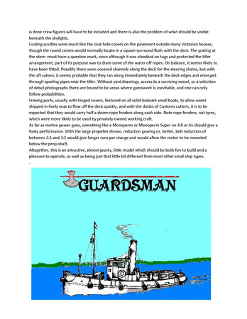 full size printed plans hm customs and excise launch scale 1:48 l 22" suitable for radio control