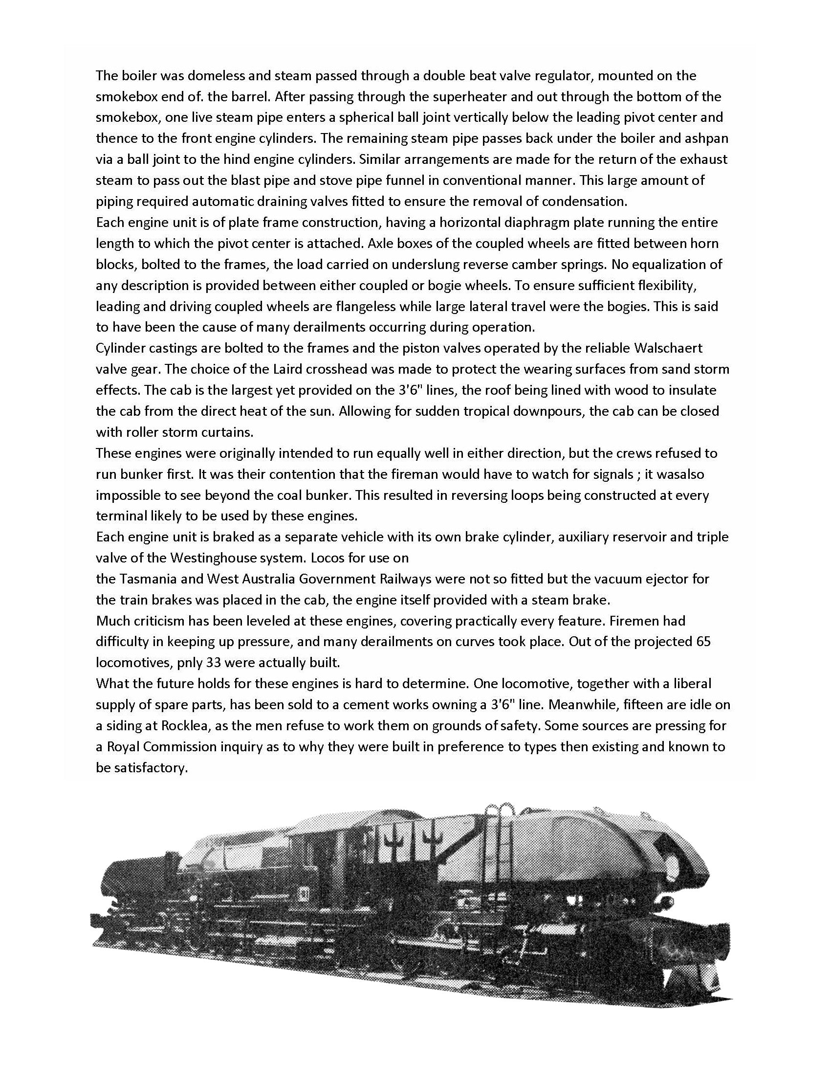 scale printed drawings vintage 1947 o & ho gauge garratt locomotive