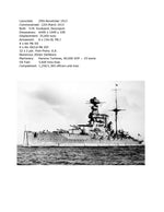 full size printed plans  scale 1:192 battleship  l 40" suitable for radio control