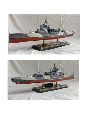 full size printed plans  scale 1:192 battleship  l 40" suitable for radio control