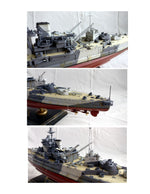 full size printed plans  scale 1:192 battleship  l 40" suitable for radio control