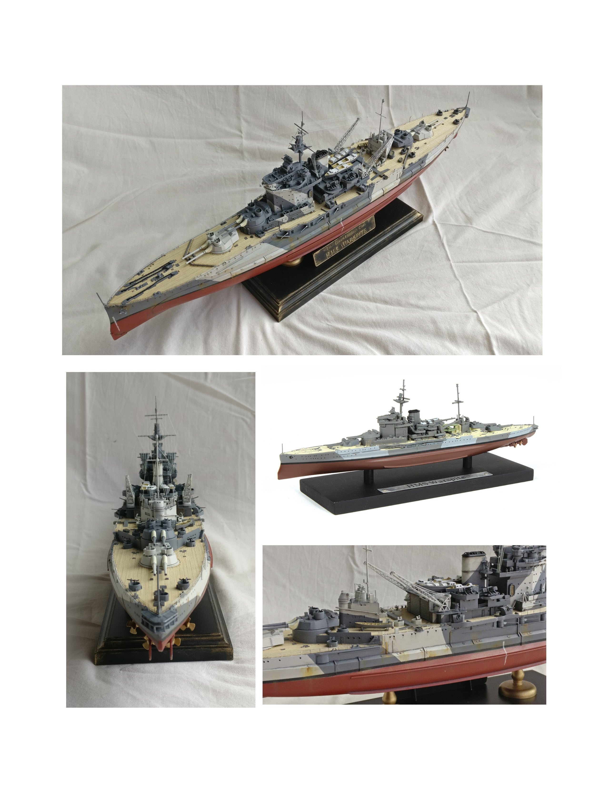 full size printed plans  scale 1:192 battleship  l 40" suitable for radio control