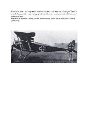 full size printed plans  peanut scale halberstadt dii quick-to-build peanut version