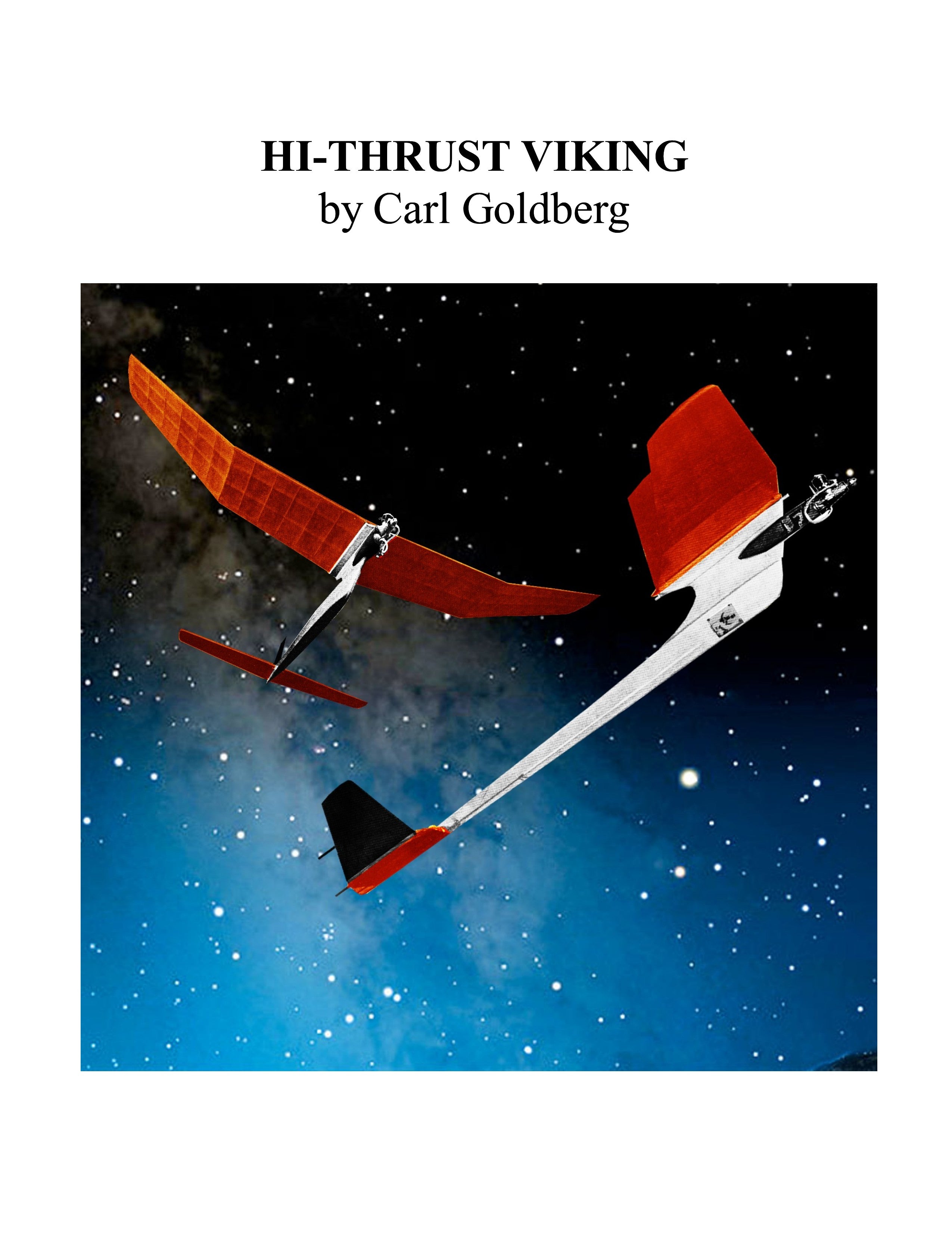 full size printed plan 1/2a ff viking by carl goldberg  easy to trim out