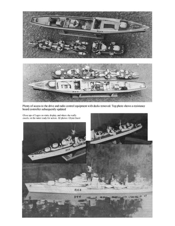 full size printed plans scale 1/144  destroyer h.m.s. lagos l 31 1/2" suitable for radio control