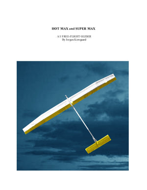 full size printed plan a/1 free-flight glider 1 58" w/s 2 52 1/2" w/s " hot & super max
