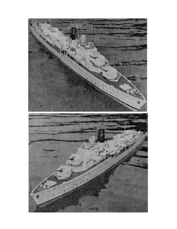 full size printed plan & article scale 1:96 daring class destroyer for radio control