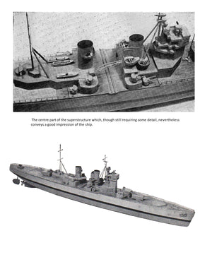 full size printed plans wwii battleship scale 1/240 l 37" suitable forradio control