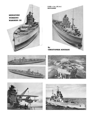 full size printed plans  battleship scale 1/240  l 35" suitable for radio control