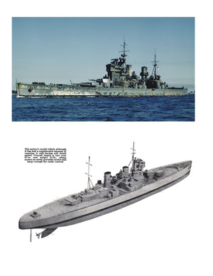 full size printed plans wwii battleship scale 1/240 l 37" suitable forradio control