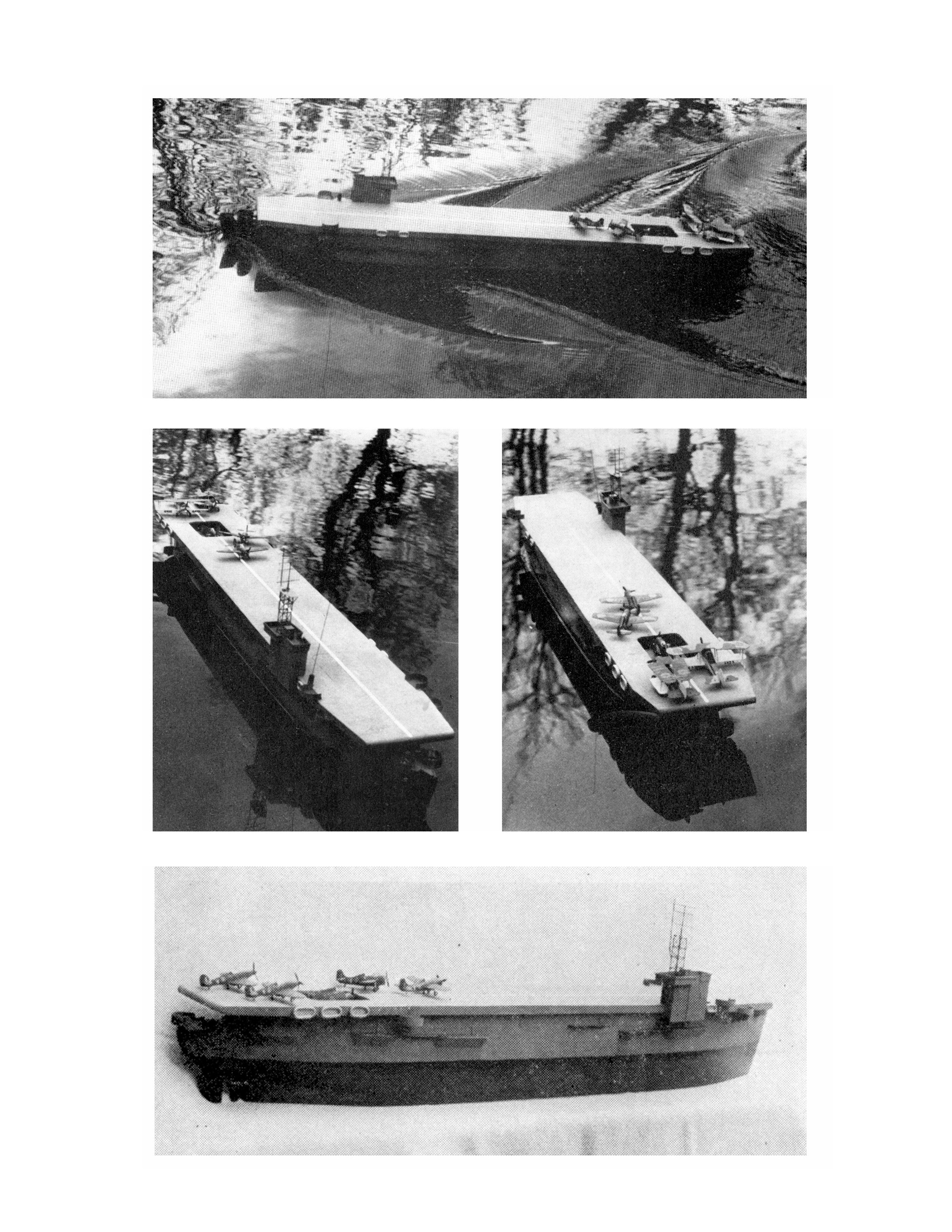 full size printed plans semi-scale 1:168 escort carrier  l 35"suitable for radio control