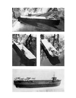 full size printed plans semi-scale 1:168 escort carrier  l 35"suitable for radio control