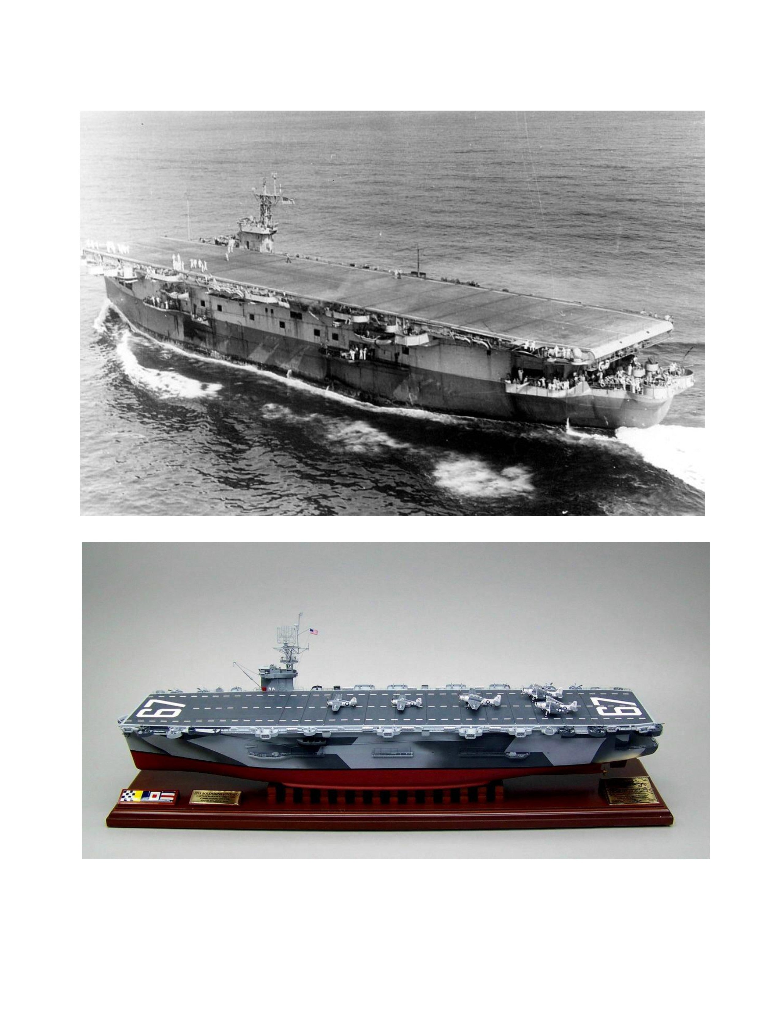 full size printed plans semi-scale 1:168 escort carrier  l 35"suitable for radio control