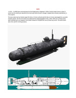 full size printed plans midget german submarine scale 1/12 l 34" suitable for radio control