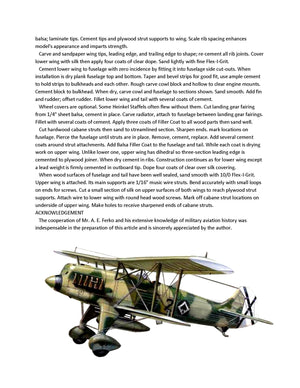 full size printed plans scale 1“= 1 foot control line he-51 wingspan 36”  engines .29 to .49