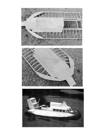 full size printed plans scale 1:16 electric powered srn5 hovercraft suitable for radio control