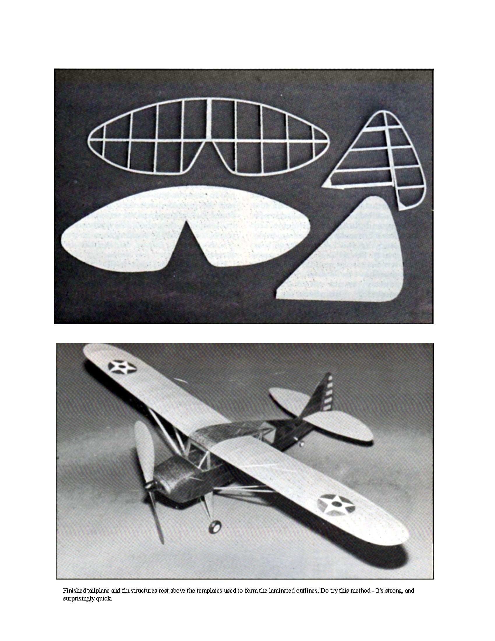 full size printed plans with article interstate l-6 scale 1:16 ( ¾” = 1ft)  wingspan 27”  power rubber